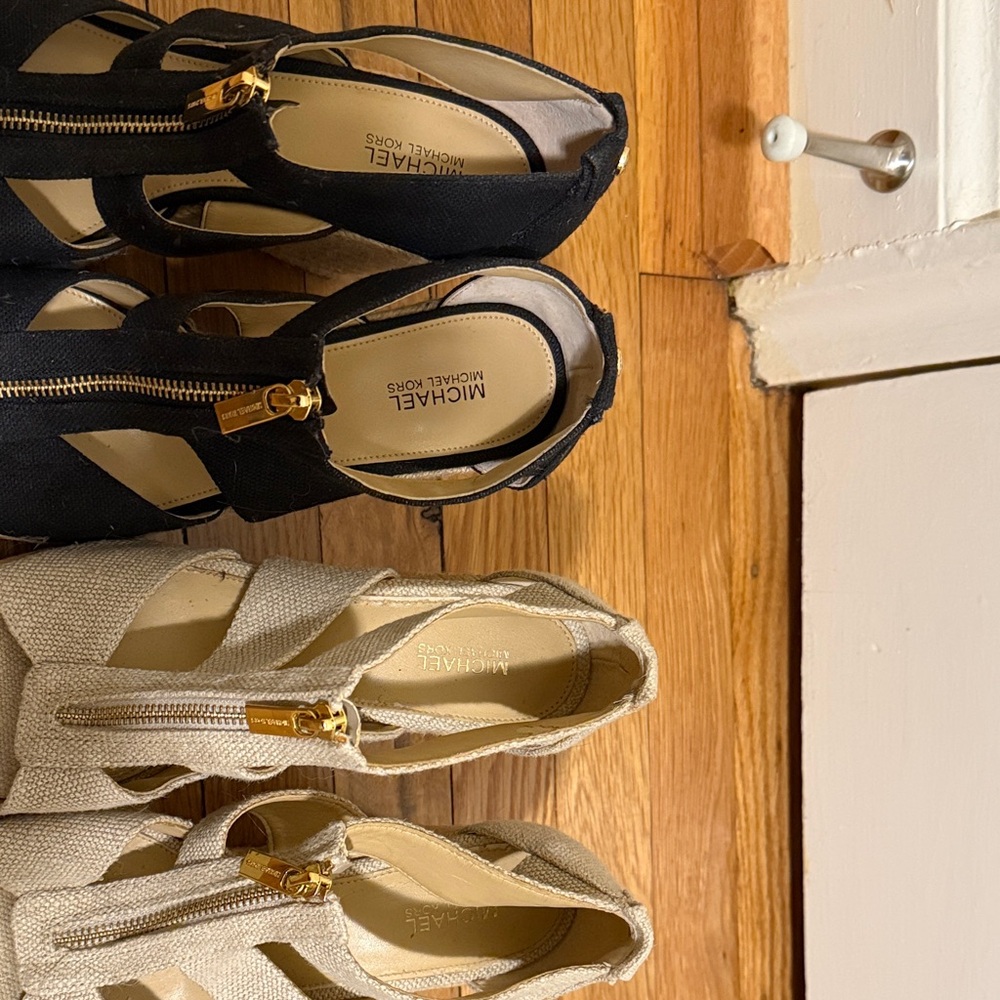 Michael Kors Berkeley Zipper Espadrille Platform Wedge Sandal - bundle of 2 - Picture 2 of 6